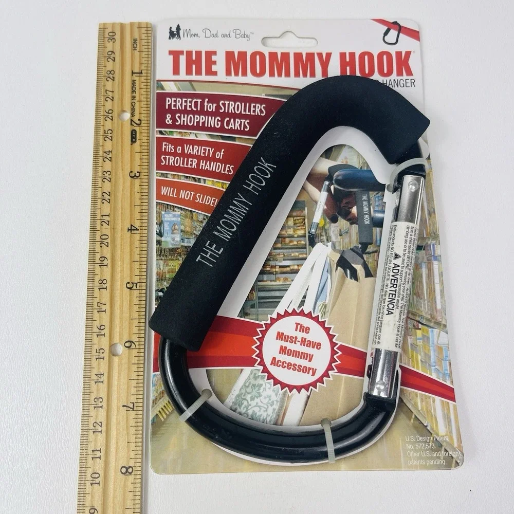 The Mommy Hook Handy Aluminum Carabiner Baby Strollers Shopping Carts Diaper Bag